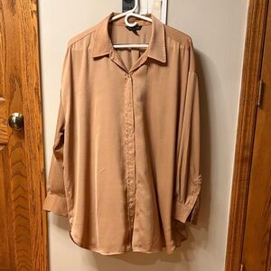 Banana Republic Women's Tan Button Down Shirt